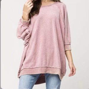 Free People Sweatshirt Slouchy Inside Out Top